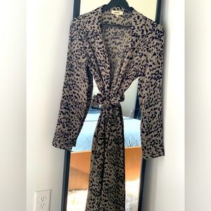 Jak&Rae Leopard Print Belted Shirt Dress